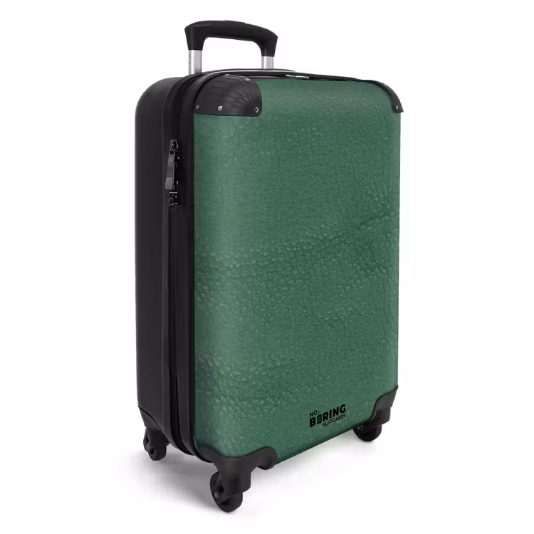 Lederen look kleur groen NBS - Handbagage koffer - Volwassenen Unisex middel -productfoto_3d
