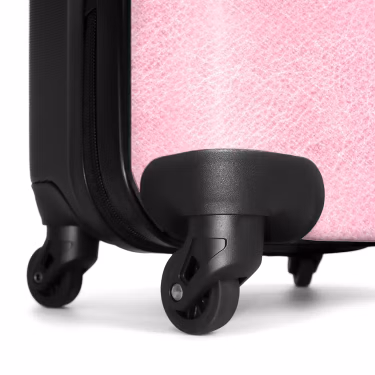 Lederen look licht roze NBS - Handbagage koffer - Volwassenen Unisex middel -wiel