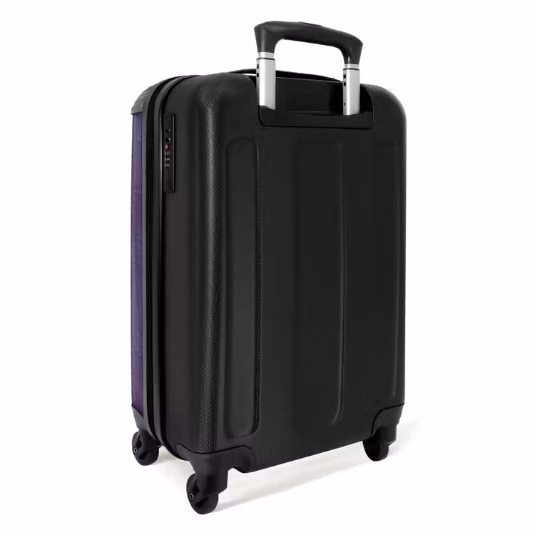 Lederen look violet paars NBS - Handbagage koffer - Volwassenen Unisex middel -achterkant