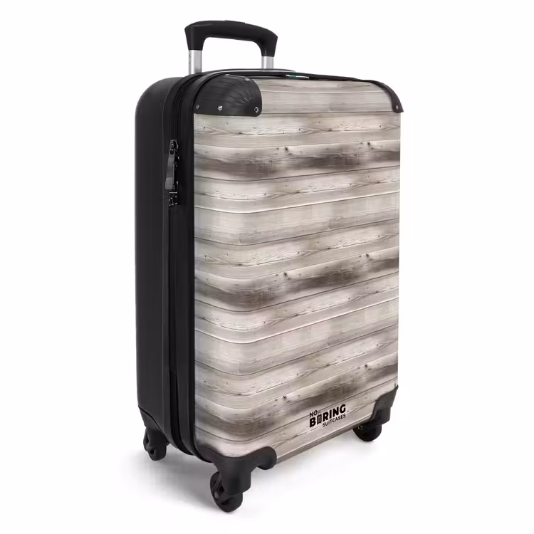 Licht verweerd hout met donkere accenten NBS - Handbagage koffer - Volwassenen Unisex middel -productfoto_3d