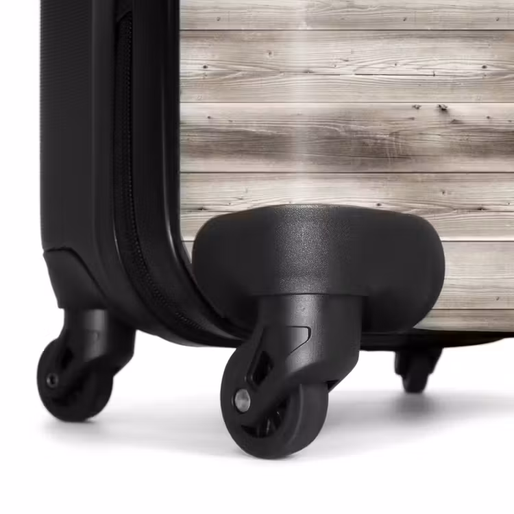 Licht verweerd hout met donkere accenten NBS - Handbagage koffer - Volwassenen Unisex middel -wiel