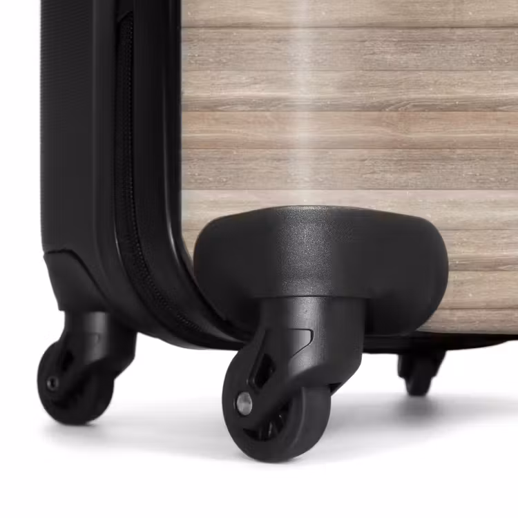 Lichte houten planken met horizontale nerf NBS - Handbagage koffer - Volwassenen Unisex middel -wiel