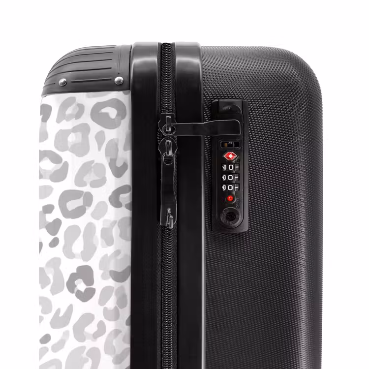 Luipaard - Motief - Grijs NBS - Handbagage koffer - Volwassenen Unisex middel -slot