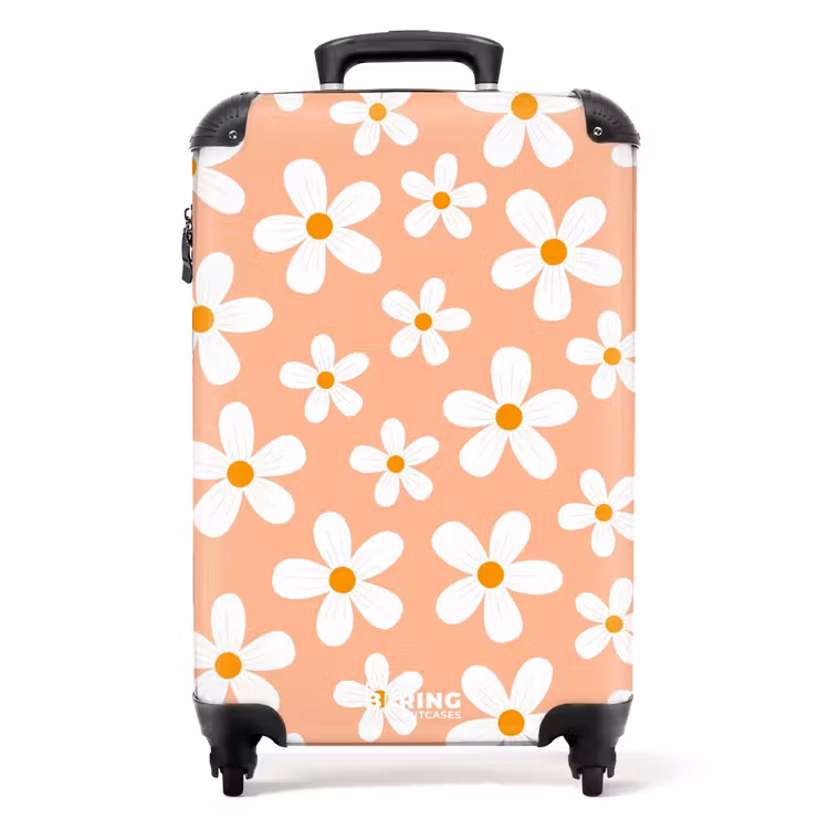 Madeliefjesmania perzik NBS - Handbagage koffer - Unisex middel -productfoto_recht
