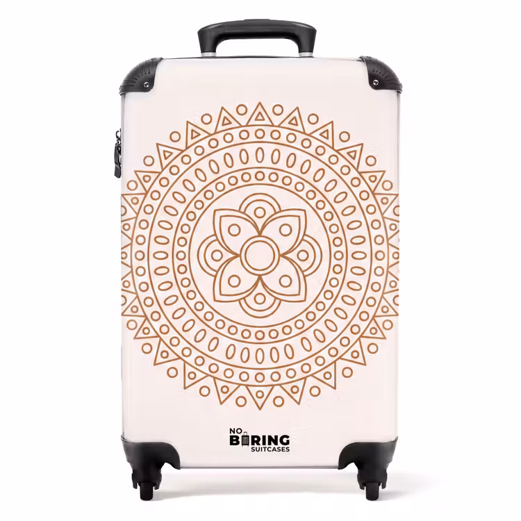 Koffer - Mandala - Geometrisch - Abstract - Oosters - Bruin - Mandala - Geometrisch - Abstract - Oosters - Bruin NBS - Handbagage koffer - Volwassenen Unisex middel
