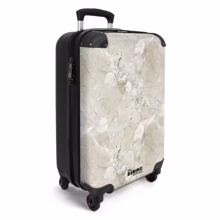 Marmer - Grijs - Aders NBS - Handbagage koffer - Volwassenen Unisex middel -productfoto_3d