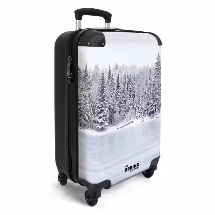 Koffer - Meer - Dennen - IJs - Winter - Rustgevend - Meer - Dennen - IJs - Winter - Rustgevend NBS - Handbagage koffer - Volwassenen Unisex middel