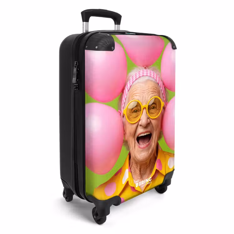Koffer - Mens - Ballonnen - Feest - Kleurrijk - Roze - Mens - Ballonnen - Feest - Kleurrijk - Roze NBS - Handbagage koffer - Volwassenen Unisex middel