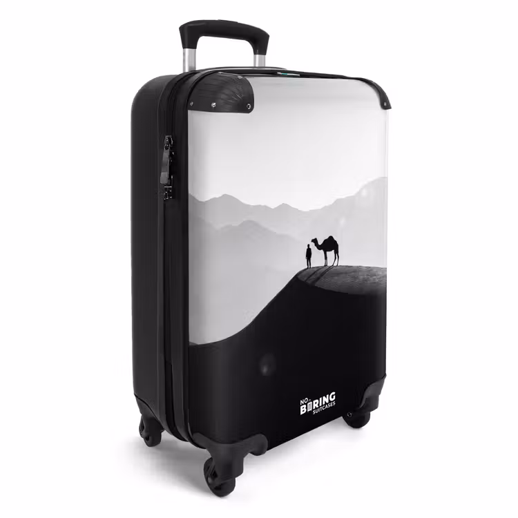Koffer - Mens - Kameel - Zandduin - Natuur - Monochroom - Mens - Kameel - Zandduin - Natuur - Monochroom NBS - Handbagage koffer - Volwassenen Unisex middel
