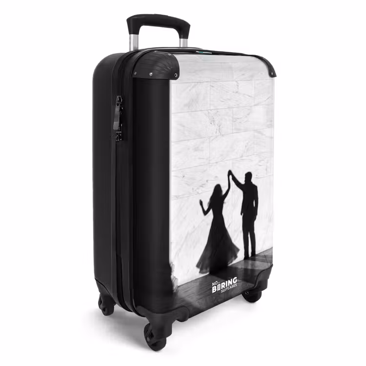 Koffer - Mensen - Schaduw - Dans - Zwart-wit - Liefde - Mensen - Schaduw - Dans - Zwart-wit - Liefde NBS - Handbagage koffer - Volwassenen Unisex middel