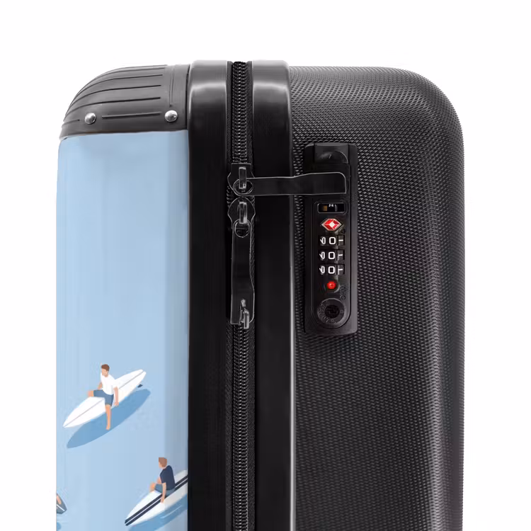 Koffer - Mensen - Surfen - Water - Zomer - Illustratie - Mensen - Surfen - Water - Zomer - Illustratie NBS - Handbagage koffer - Volwassenen Unisex middel