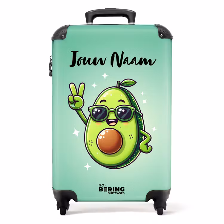 Appie avocado NBS - Handbagage koffer - Kinderen Unisex middel -productfoto_recht