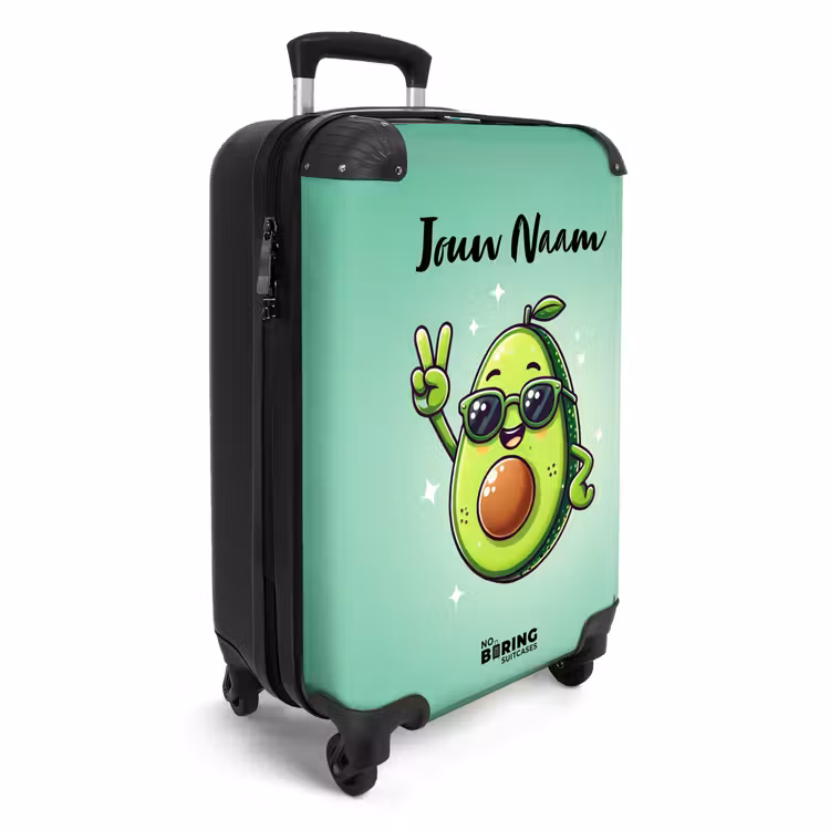 Appie avocado NBS - Handbagage koffer - Kinderen Unisex middel -productfoto_3d