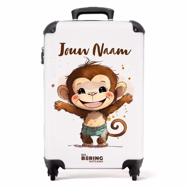 Arie aapje NBS - Handbagage koffer - Kinderen Unisex middel -productfoto_recht