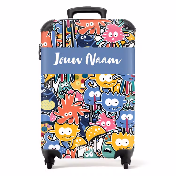 Beestjes met Grote Oogjes NBS - Handbagage koffer - Kinderen Unisex middel -productfoto_recht