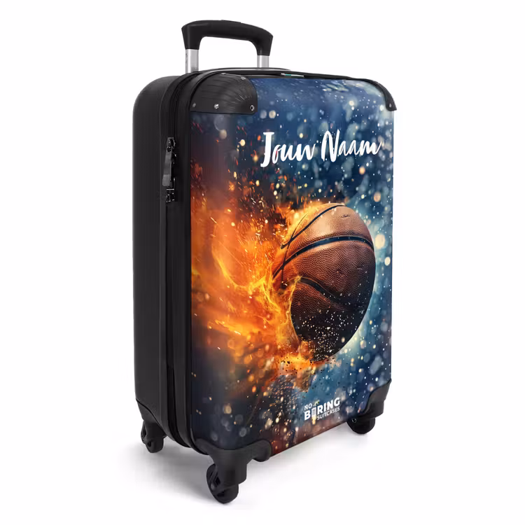 Bruisende basketbal NBS - Handbagage koffer - Kinderen Unisex middel -productfoto_3d