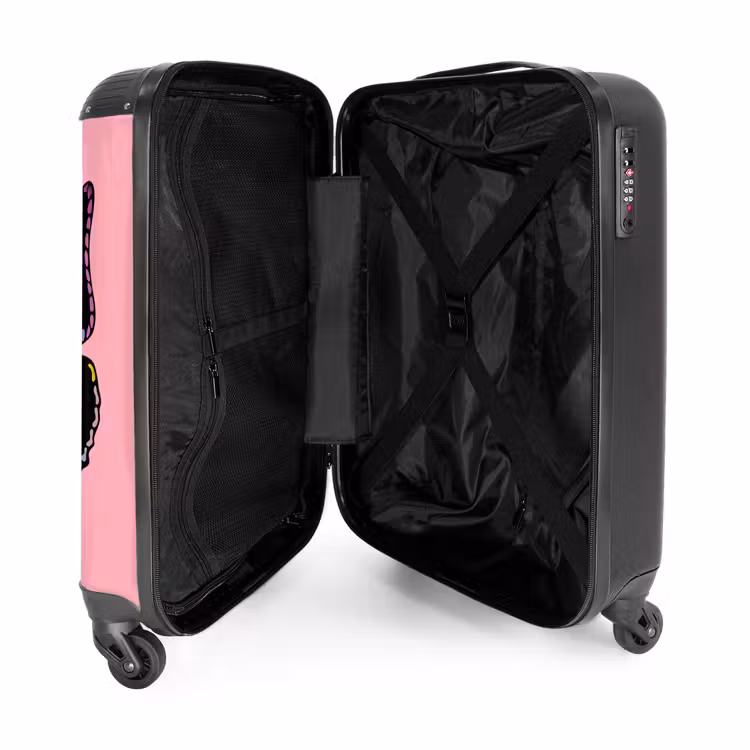 Bubblegum butterfly NBS - Handbagage koffer - Kinderen Unisex middel -binnenkant