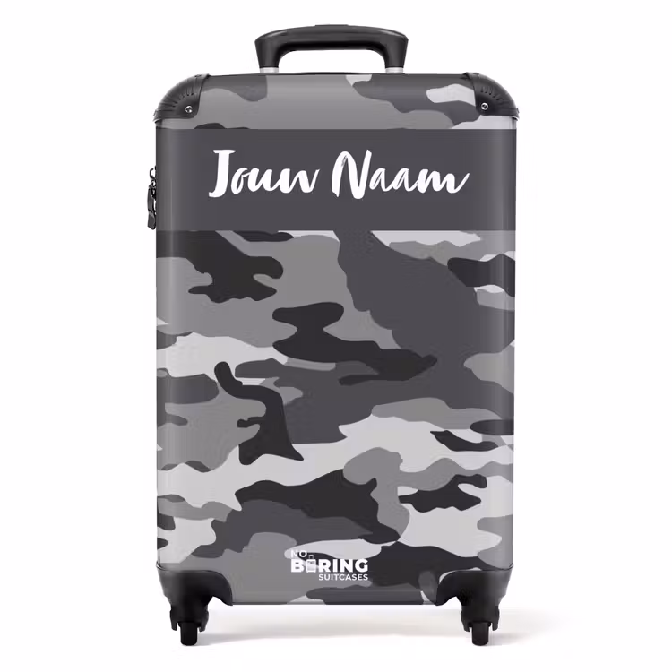 Camogrijs NBS - Handbagage koffer - Kinderen Unisex middel -productfoto_recht