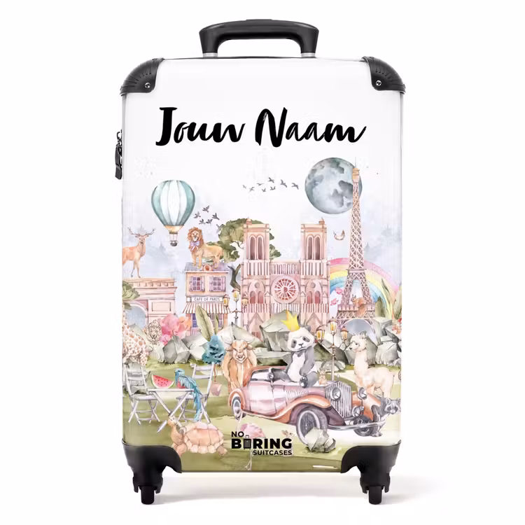 Dierlijke fantasiestad NBS - Handbagage koffer - Kinderen Unisex middel -productfoto_recht