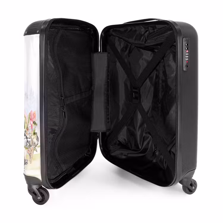 Dierlijke fantasiestad NBS - Handbagage koffer - Kinderen Unisex middel -binnenkant