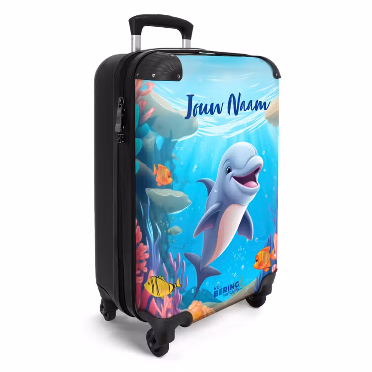 Dolfje Dolfijn NBS - Handbagage koffer - Kinderen Unisex middel -productfoto_3d