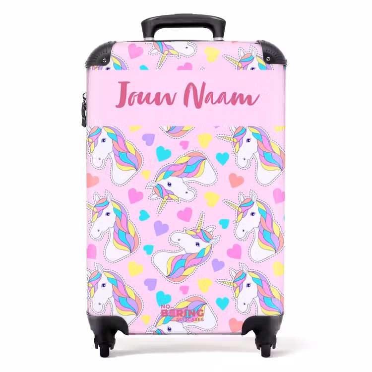 Eenhoorn euforie NBS - Handbagage koffer - Kinderen Unisex middel -productfoto_recht