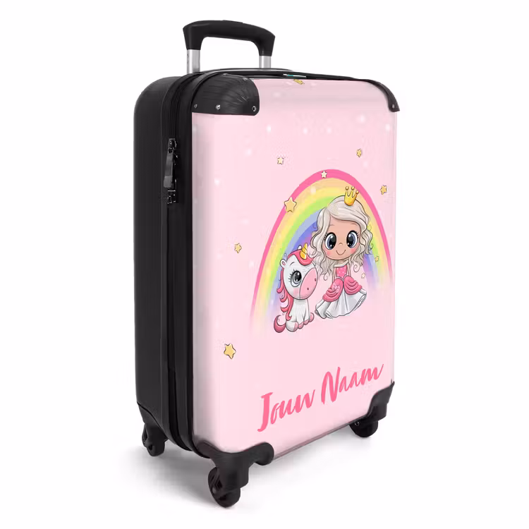 Eva eenhoornprinses NBS - Handbagage koffer - Kinderen Unisex middel -productfoto_3d