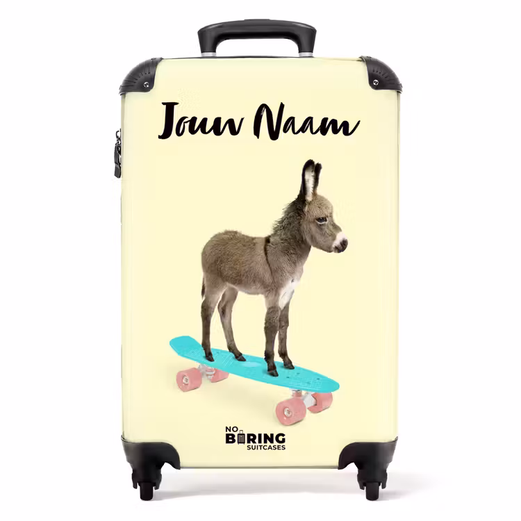 Ezeltje eropuit NBS - Handbagage koffer - Kinderen Unisex middel -productfoto_recht