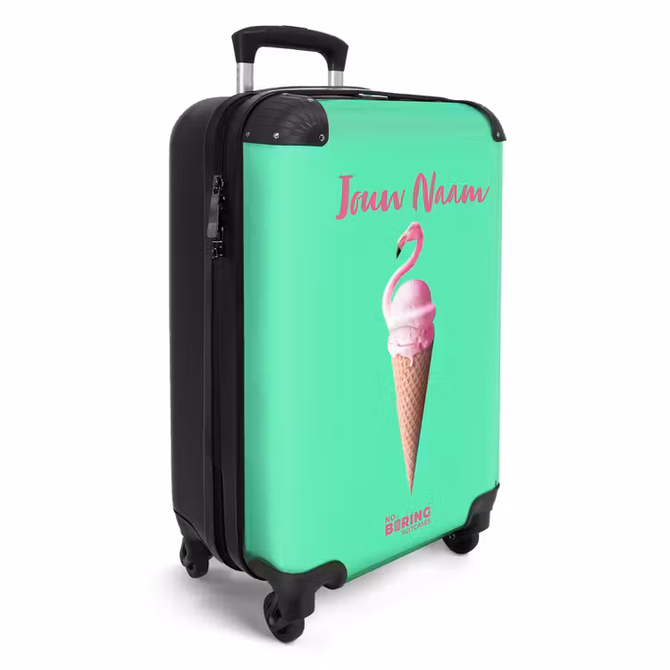 Flamingohoorntje NBS - Handbagage koffer - Kinderen Unisex middel -productfoto_3d