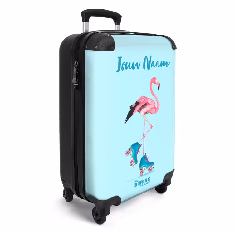 Flitsende flamingo NBS - Handbagage koffer - Kinderen Unisex middel -productfoto_3d