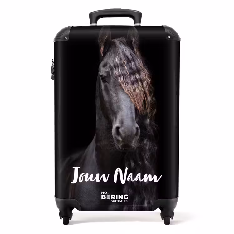 Friese hengst NBS - Handbagage koffer - Kinderen Unisex middel -productfoto_recht