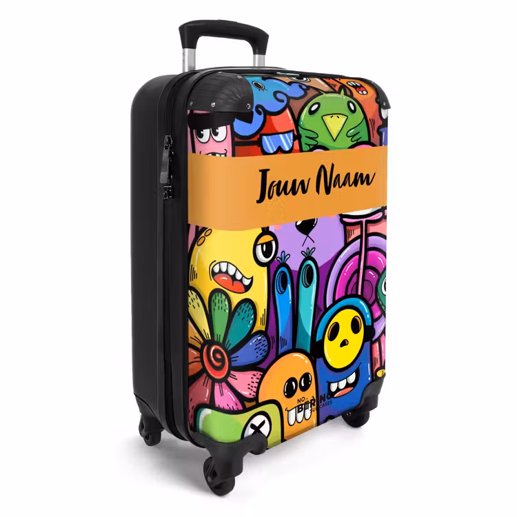 Grappige Monsterbende NBS - Handbagage koffer - Kinderen Unisex middel -productfoto_3d