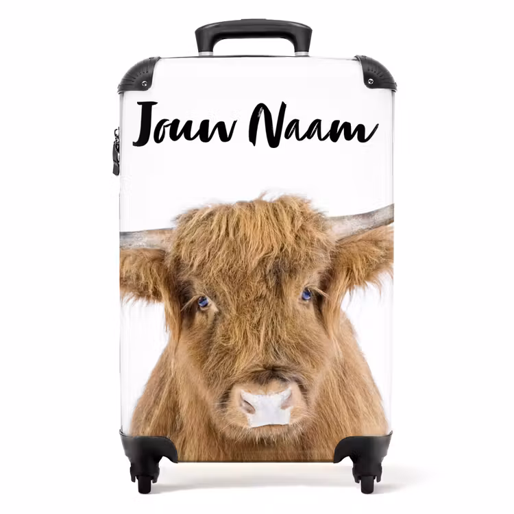 Halbe Hooglander NBS - Handbagage koffer - Kinderen Unisex middel -productfoto_recht