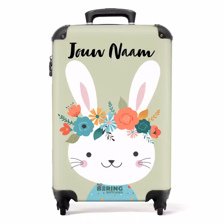 Hippie haas NBS - Handbagage koffer - Kinderen Unisex middel -productfoto_recht