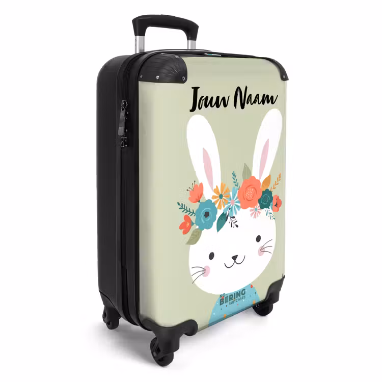 Hippie haas NBS - Handbagage koffer - Kinderen Unisex middel -productfoto_3d