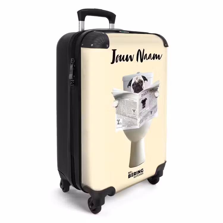 Hondje Leest de Krant NBS - Handbagage koffer - Kinderen Unisex middel -productfoto_3d