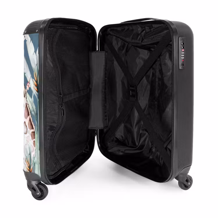 Jungle Dierenfeest NBS - Handbagage koffer - Kinderen Unisex middel -binnenkant