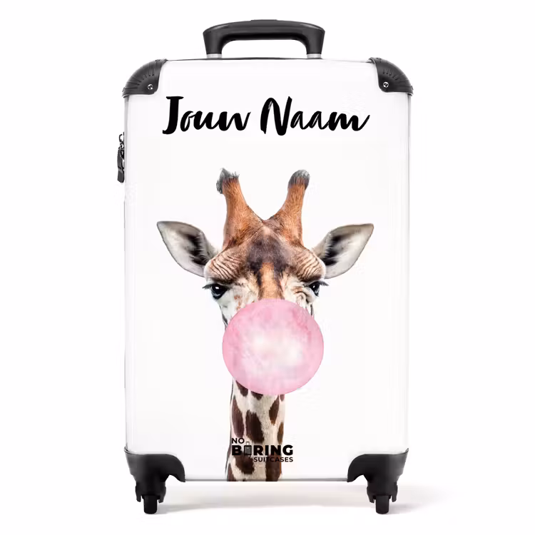 Kauwende Kobus NBS - Handbagage koffer - Kinderen Unisex middel -productfoto_recht