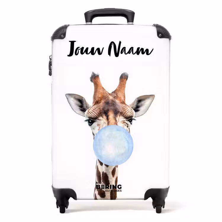 Kauwende Kobus blauw NBS - Handbagage koffer - Kinderen Unisex middel -productfoto_recht