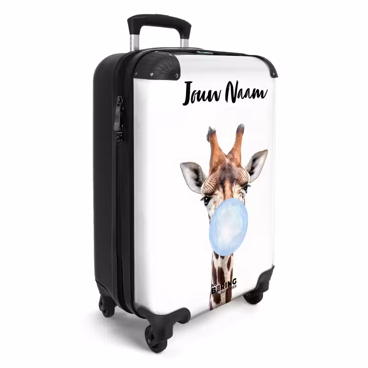 Kauwende Kobus blauw NBS - Handbagage koffer - Kinderen Unisex middel -productfoto_3d