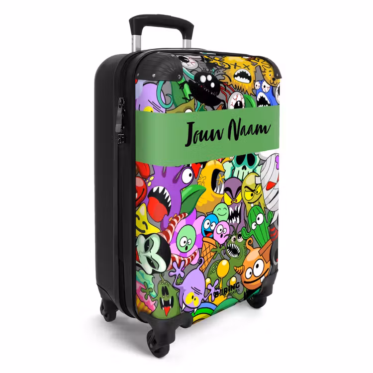 Kleurrijke Monstermix NBS - Handbagage koffer - Kinderen Unisex middel -productfoto_3d