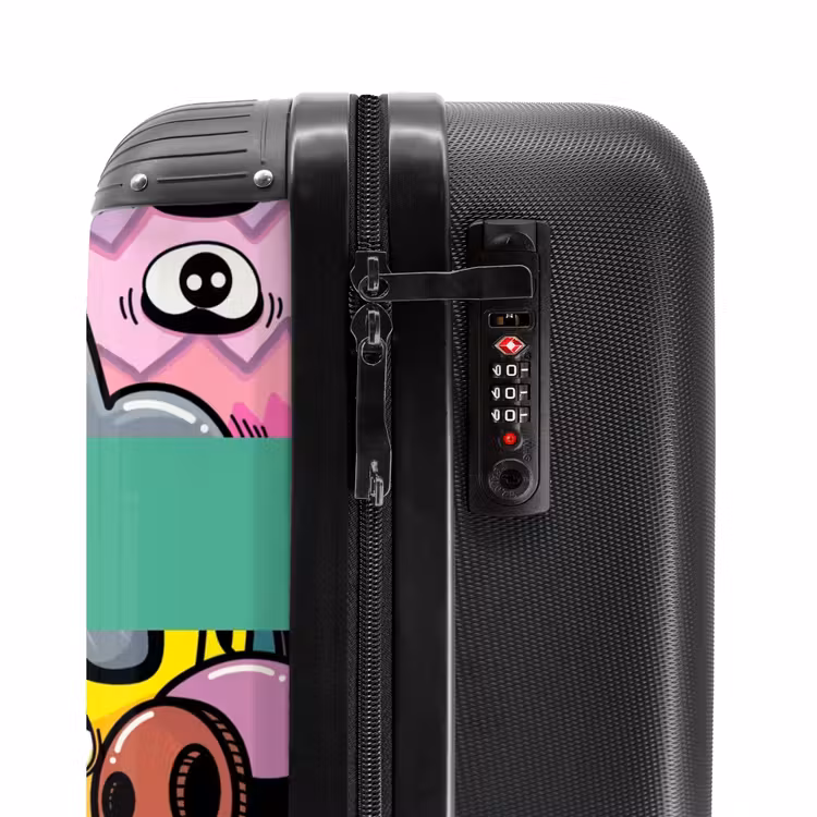 Kleurrijke Monsterparade NBS - Handbagage koffer - Kinderen Unisex middel -slot