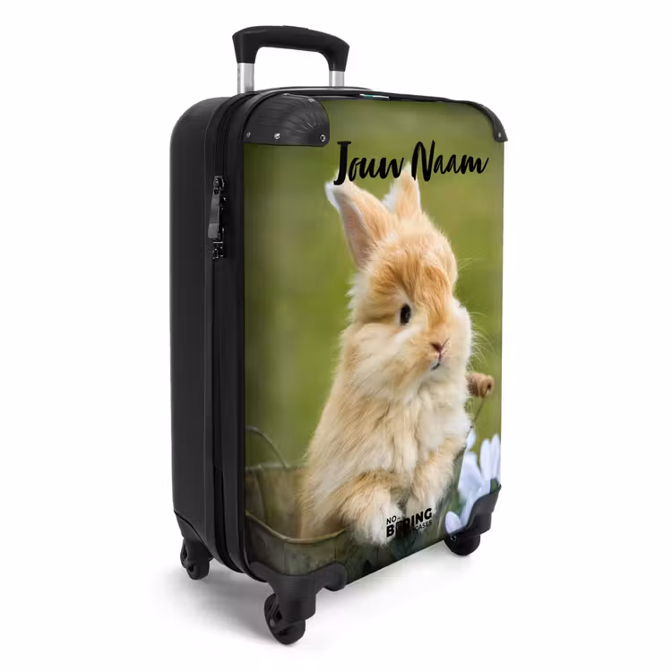 Konijn in bloempot NBS - Handbagage koffer - Kinderen Unisex middel -productfoto_3d