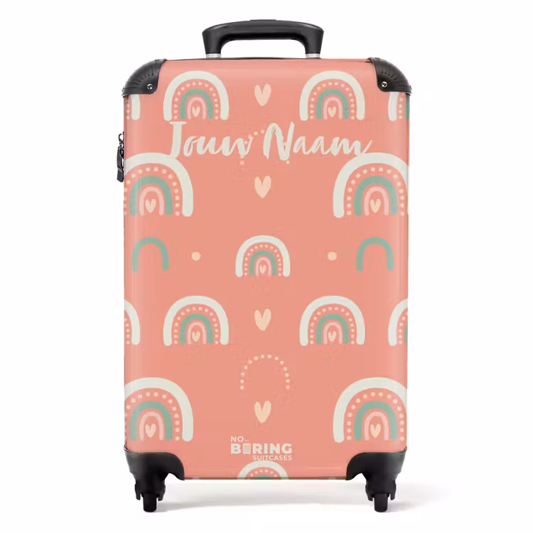 Koraal kleurenbogen NBS - Handbagage koffer - Kinderen Unisex middel -productfoto_recht