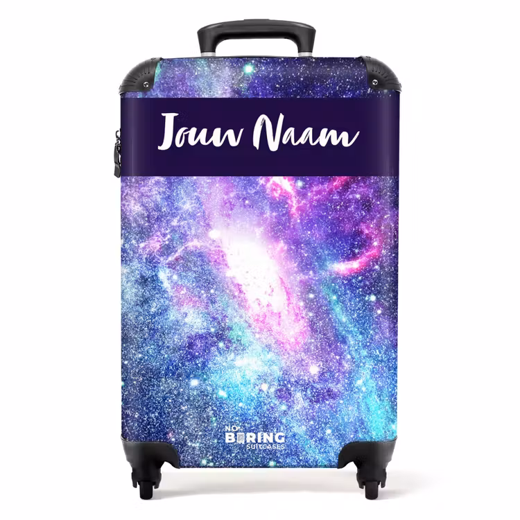 Kosmische kleurexplosie NBS - Handbagage koffer - Kinderen Unisex middel -productfoto_recht
