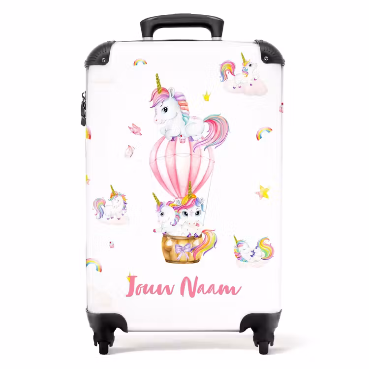 Luchtige eenhoorns NBS - Handbagage koffer - Kinderen Unisex middel -productfoto_recht