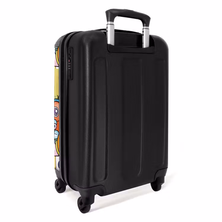 Monster met Stippen NBS - Handbagage koffer - Kinderen Unisex middel -achterkant