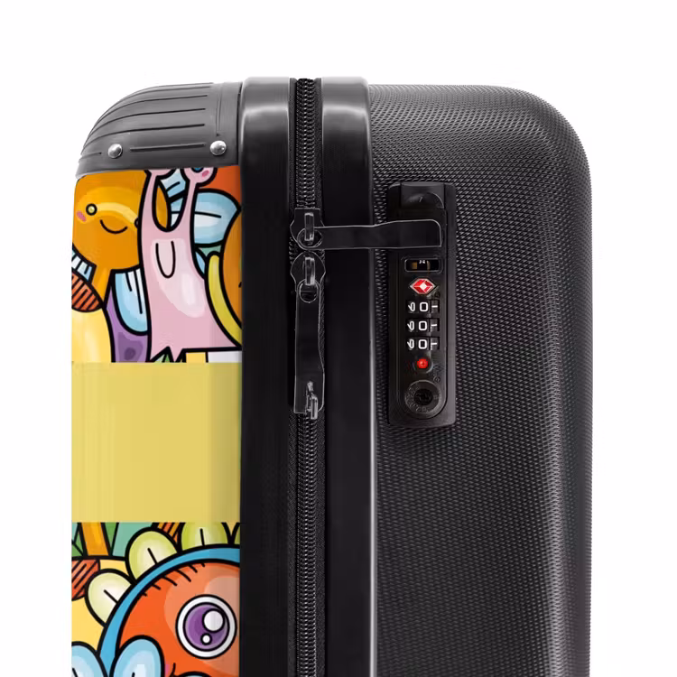 Monster met Stippen NBS - Handbagage koffer - Kinderen Unisex middel -slot