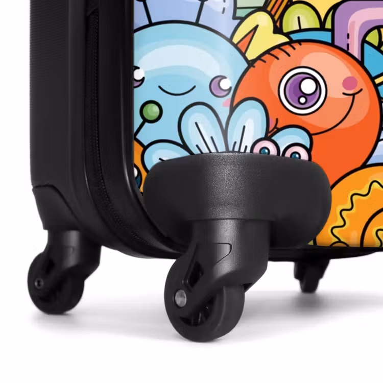 Monster met Stippen NBS - Handbagage koffer - Kinderen Unisex middel -wiel