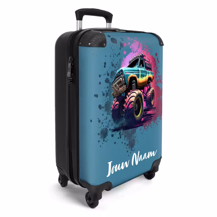 Monster Wheels NBS - Handbagage koffer - Kinderen Unisex middel -productfoto_3d